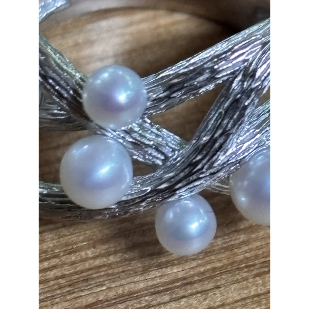 Effy 925 Sterling Silver Pearl Ring Size 7 - Picture 2 of 7